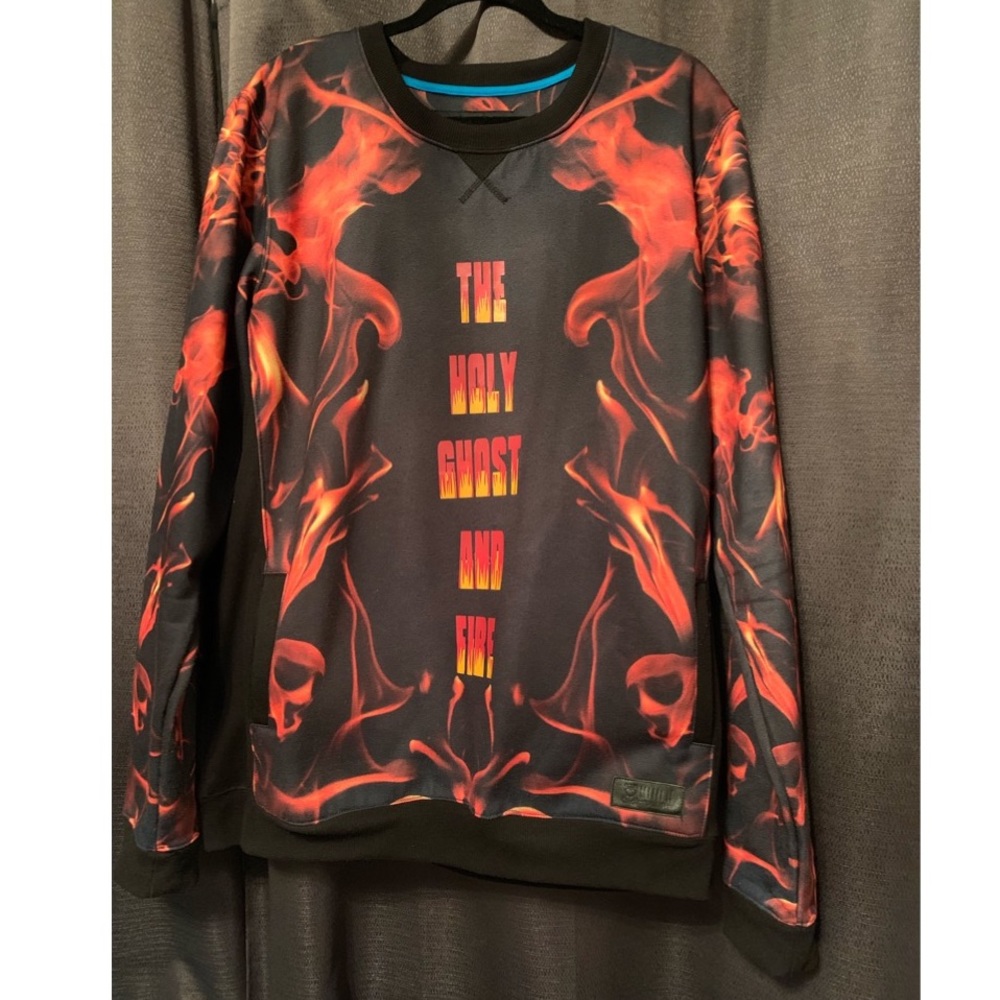 "Man on Fire" Holy Ghost & Fire Crewneck Sweater